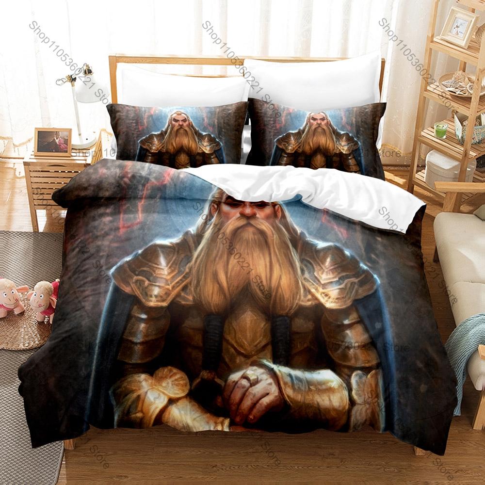 Dragon Age Origins Classic RPG Fantasy Game 3D Print Bedding Set Duvet Cover + 2 Pillowcases Soft Polyester Bed Linen For Gamers