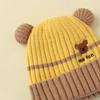 Niedliche bestickte Baby-Wintermütze Wolle gestrickt Säugling Mädchen Junge Mütze Winddicht Warm Kleinkind Kinder Schlupfmütze