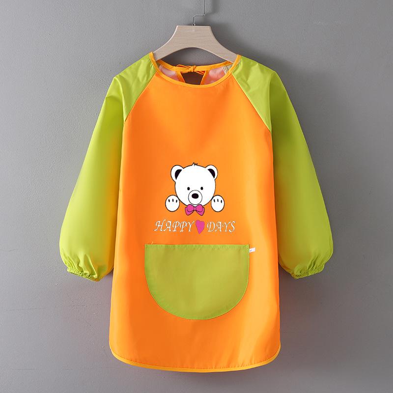 Children's Waterproof Art Smock with Logo - Reversible Apron for Painting and Eating  