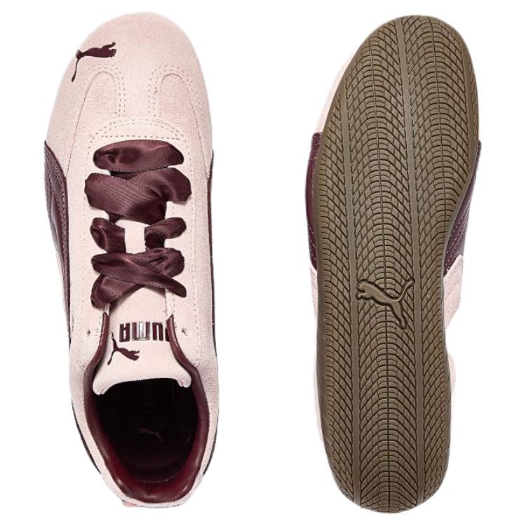 Puma Camiseta de Corrida Speedcat Laço Romântico Ajuste Confortável Estilo de Vida Calçados Casuais Tênis Feminino Rosa-Choque 408177-01