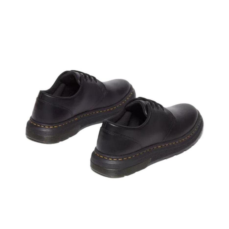 Dr. Martens Kožené boty s kulatou špičkou, šněrovací, pohodlné, nízké, ležérní, unisex, černé 31669001