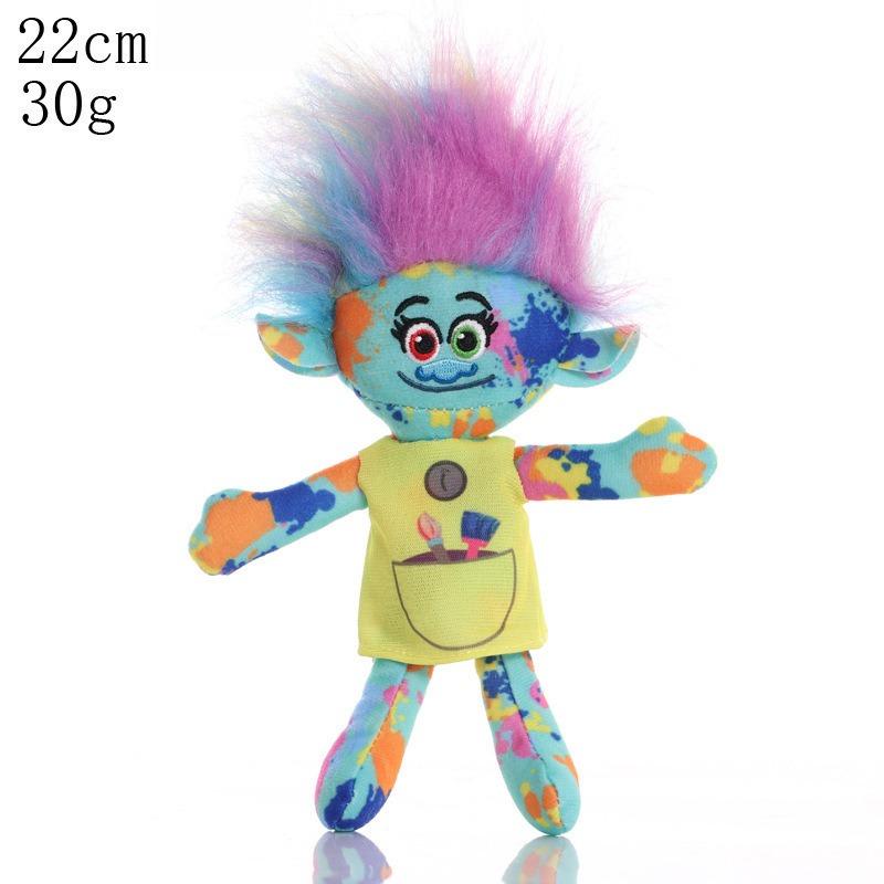 Cartoon Animation Trolls 2 Plush Doll for Children, Poppy Blanche, Anime Character, Cute Christmas Gift, New, 27-32cm