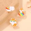 Fun Colorful And Animal Brooches With Rainbow Rabbit Fox And Frog Designs For Creative Gift Giving