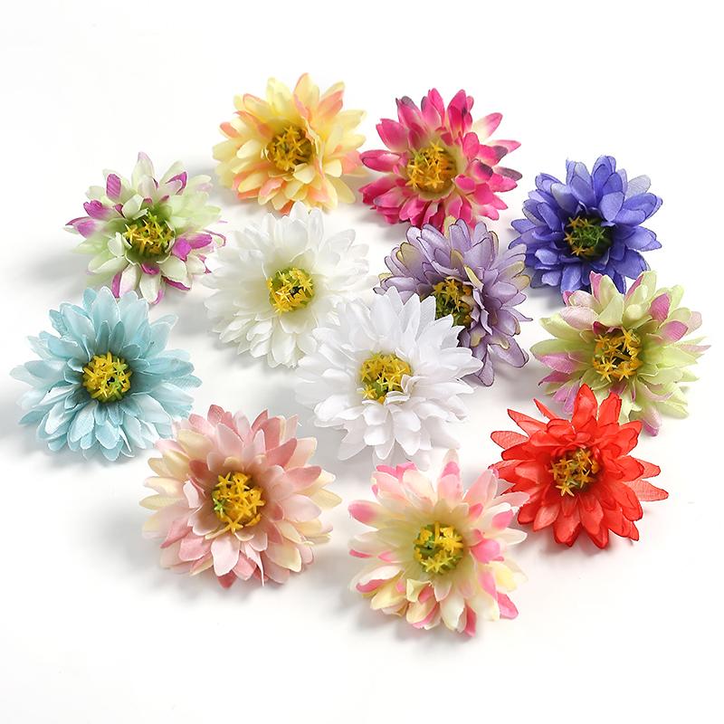 5/10Pcs 6cm Artificial Silk Flower Head Luxury Home Room Decor Halloween Christmas Decor DIY Garden Gift Accessory Wedding Decor