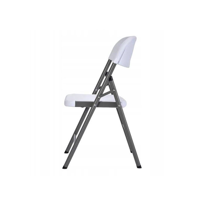 Chaise pliante en résine - MARBUENO SUMMER - Blanc - 44x53x83 cm - Pliable - Moderne - Nettoyage facile