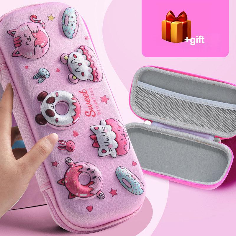 3D Cartoon EVA Pencil Case Unicorn 2 Layer Kawaii Waterproof Pen Box for Girls Student Colored School Supllies Cute Stationary Bag Gifts