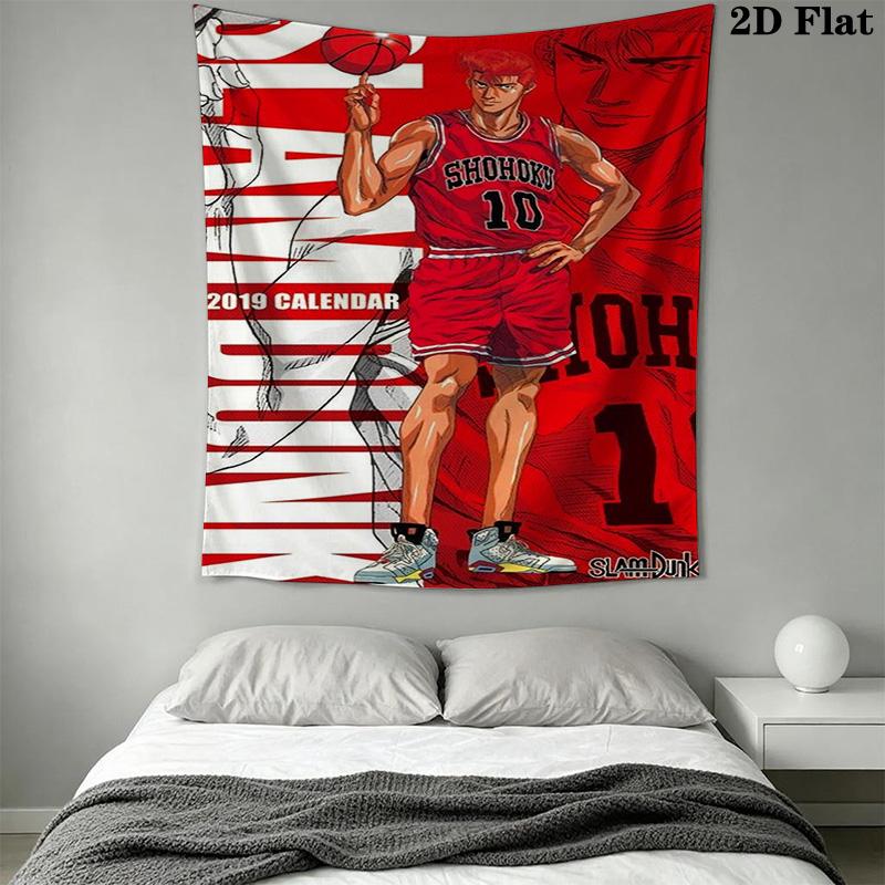 Slam Dunk Basketball Heroes Tapestry Tapestry Fashion Print Background Cloth Wall Covering Decoration Background Cloth