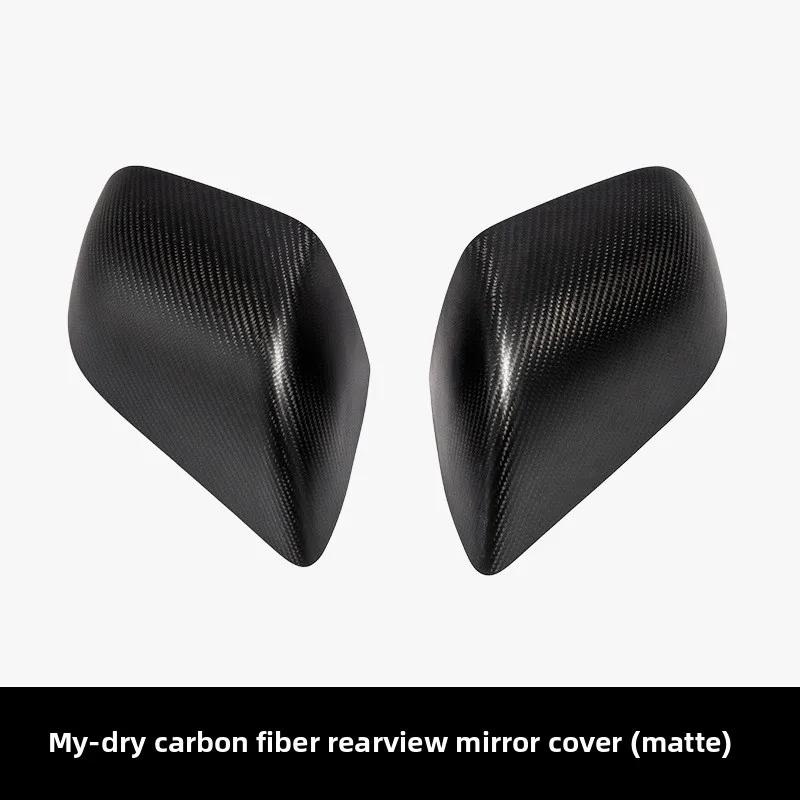 Car Sticker For Tesla Model 3 Model Y 2020-2025 Carbon Fiber Shell Mirror Protective Decorative Cover Rearview Mirror Protective