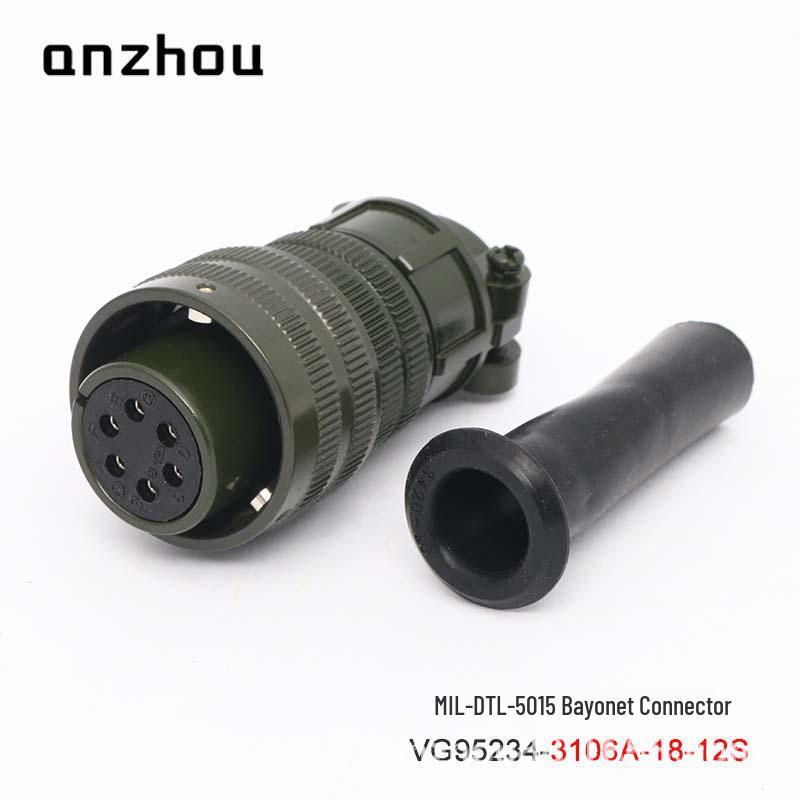6-Pin Aviation Plug: US Military Standard Bayonet Connector VG95234-18-12S (CA06COME-18-12P)