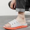Summer New Men EVA Slides Casual Lightweight Non Slip Slippers Open Toe Shoes for Indoor Outdoor Beach Shower Shoes Flip-flops