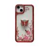 Applicable To Apple 15ProMax Phone Case, IPhone14 Electroplated Butterfly Ring Stand, Lens Flash Diamond Protective Case