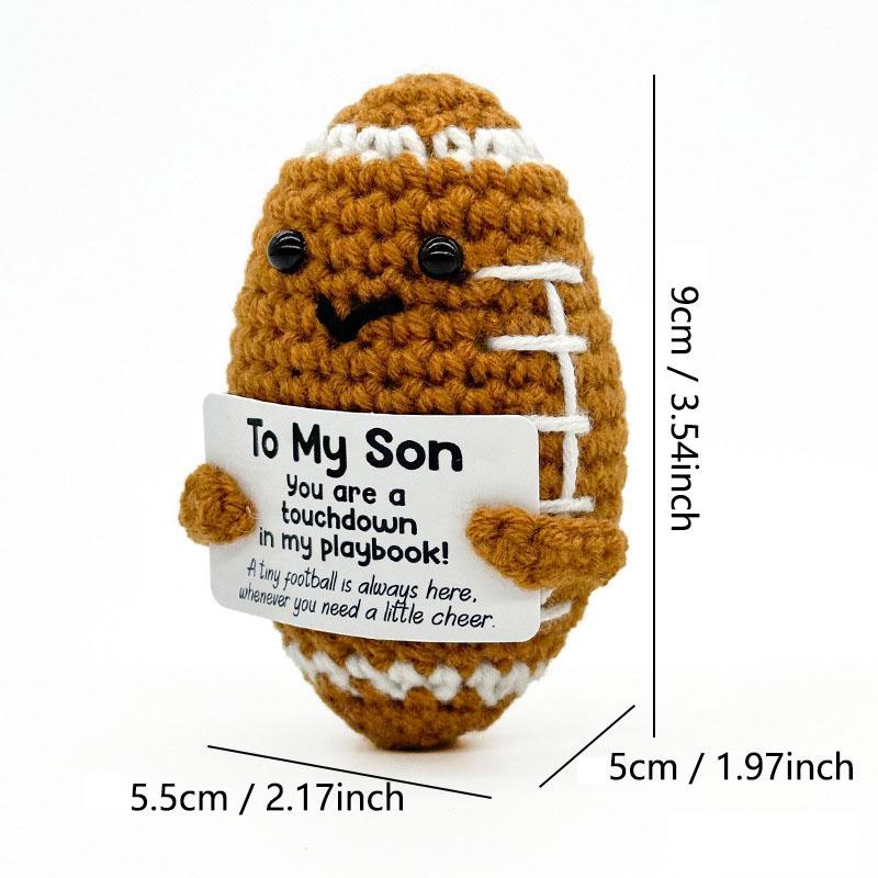 Lustig Positiv Baseball Umarmung Taschenumarmung Mini Handgemachte Gestrickte Puppe Niedliche Desktop Dekoration Geburtstagsfeiertagsgeschenk Heimdekoration