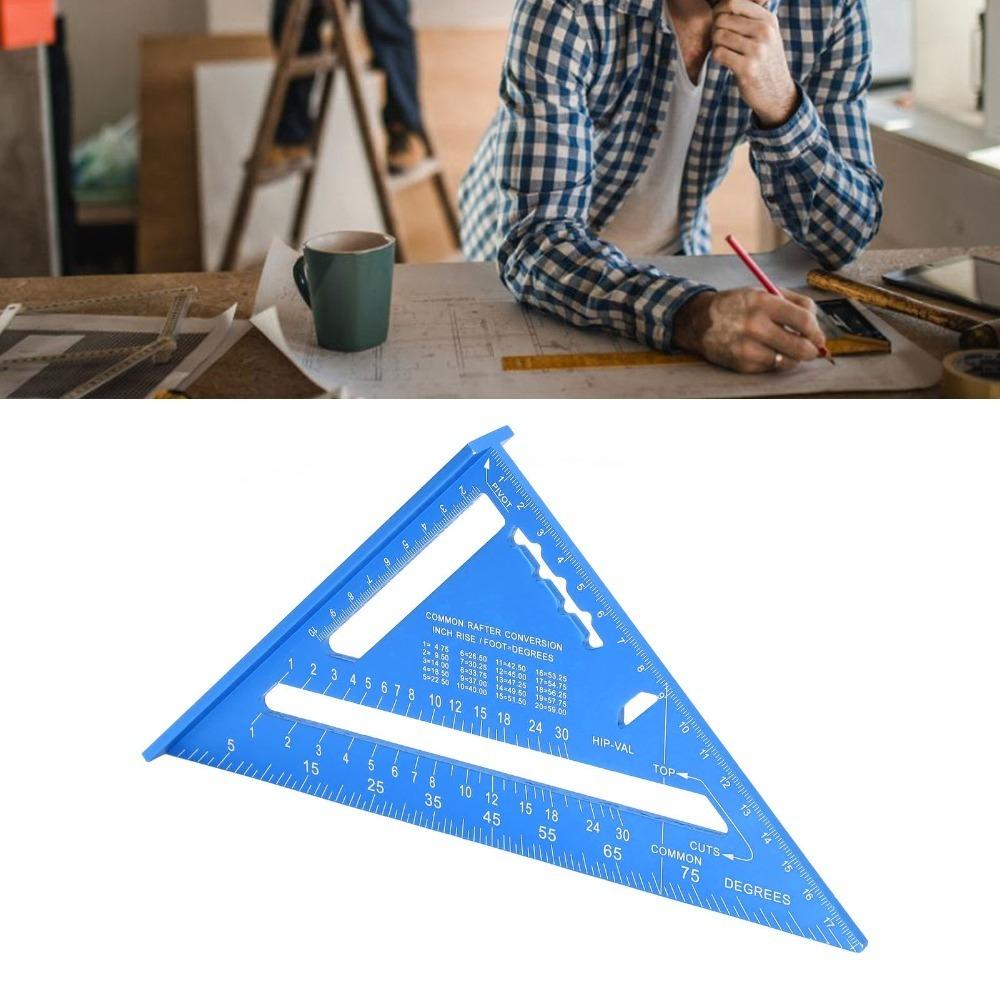 Clear Scale Rafter Square Tool Red Triangle Right Angle Ruler Woodworking Triangle Cabinetry
