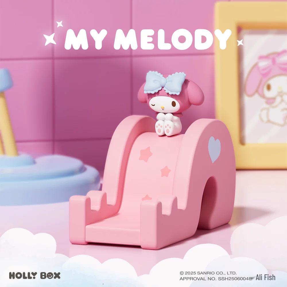 Sanrio Slide Phone Holder Series: Hello Kitty & Kuromi Figurines Slide Phone Holder Ornament