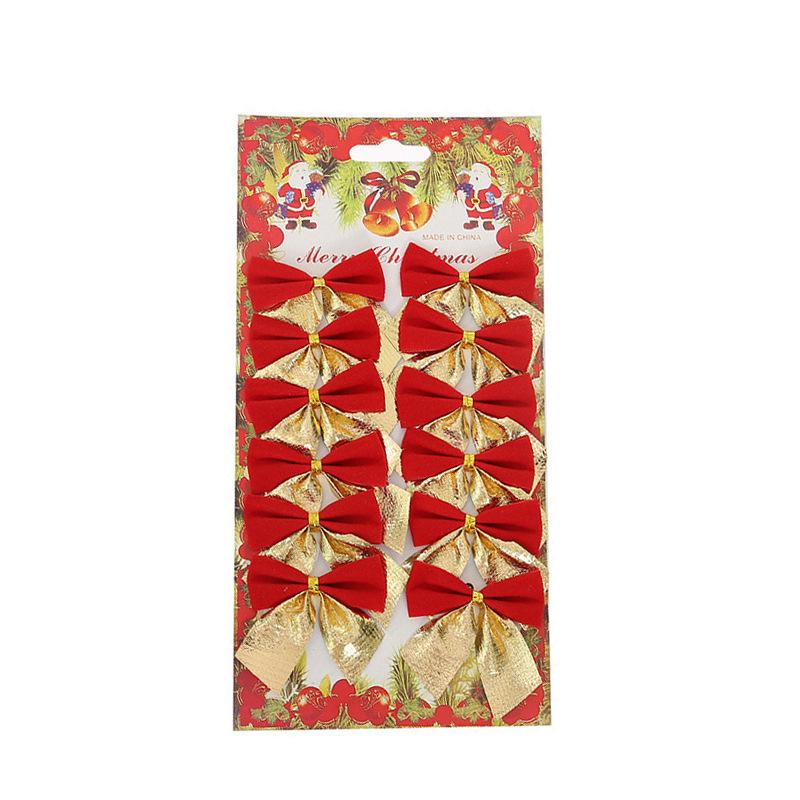 

Christmas Bow Tie 12/24PC Delicate Bowknot Xmas Tree Pendant Ornaments for Home Mini Bowknot 2025 Navidad New Year Party Decora 12Pcs(1Pack)