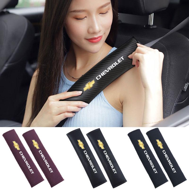 YPX3 Car Seat Belt Covers Safety Belt Pad Shoulder Pad Soft Seat Belt Covers For Chevrolet Colorado Cruze Spark Captiva Malibu Trax