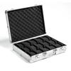 AUKURA 15 Slot Watch Organizer Silver Aluminum Watch Storage Hard Watch Travel Padded Case for Watch Display and Case, Box, Box, Organization.