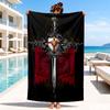 Knightly Valor And Patriotism Beach Towel, Microfiber Beach Towel, Perfect For Pool, Beach, Travel, Home Decor Beach Party Fan gifts