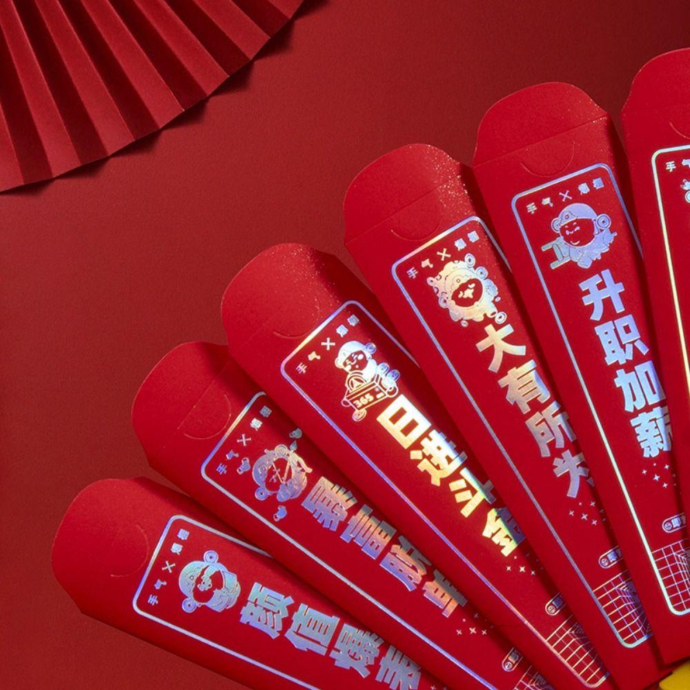 Blessing Fan Shape Red Pockets Traditional Snak Year Red Envelope Spring Festival