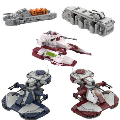 Space Republic Fighter Tank TX-130T AAT Occupier Military Transport Aircraft Minifig Scale Building Blocks Assembly Toy  Gifts