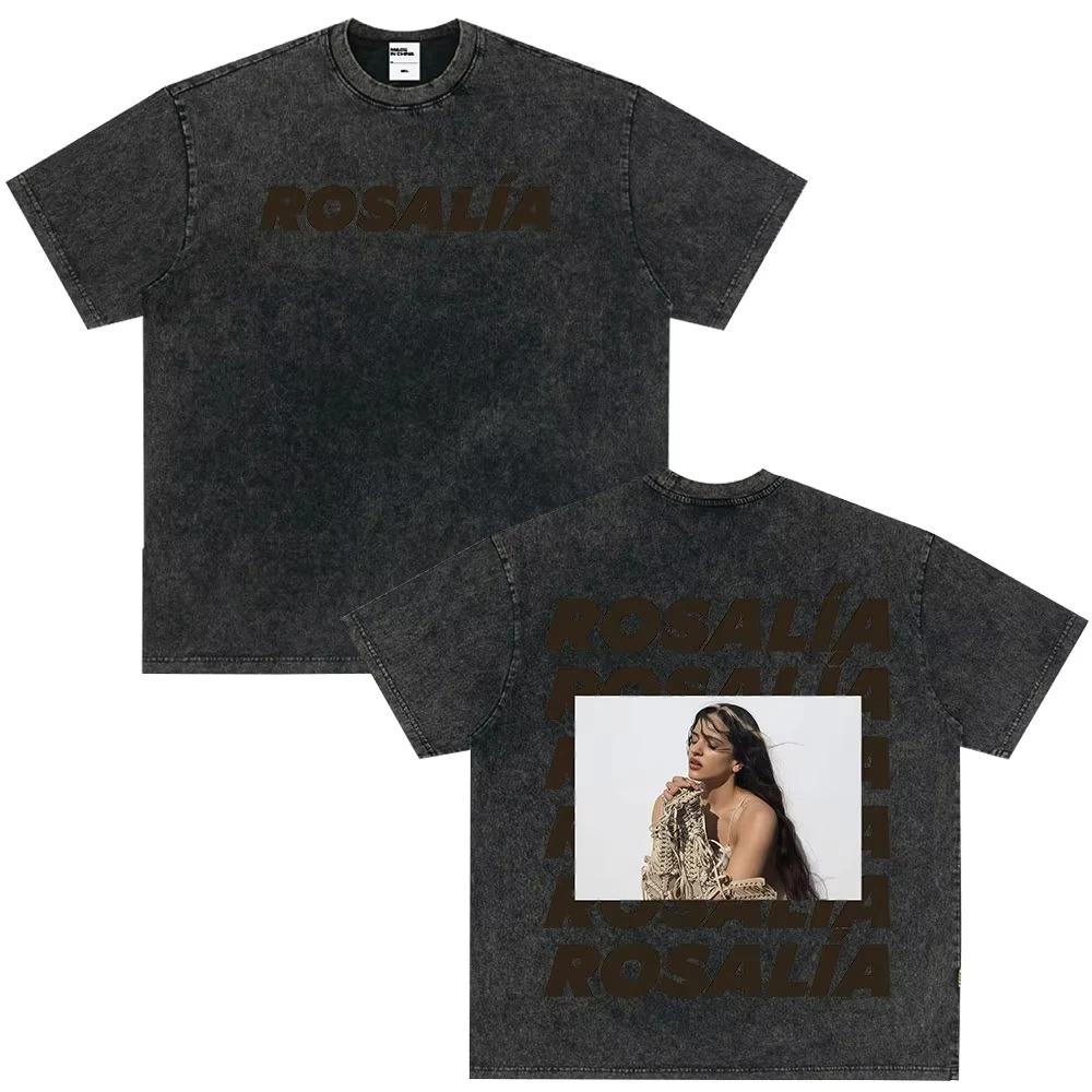 

Vintage Washed Singer Rosala LUX Ablum Graphic Tshirt Unisex Fashion Clothing Tee Shirt Casual Hiphop Oversized Tshirts S