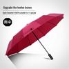 Large Dual-Use 12-Rib Auto Folding Umbrella, Windproof & Sun/Rain Proof, for Two People, Men & Women, Durable & Simple Design