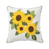 Floral Pillow Cover 18" X 18" Flower Throw Pillow Case Zippered Rustic Pillow Cover for Living Room Sofa Couch Bedroom Decoration