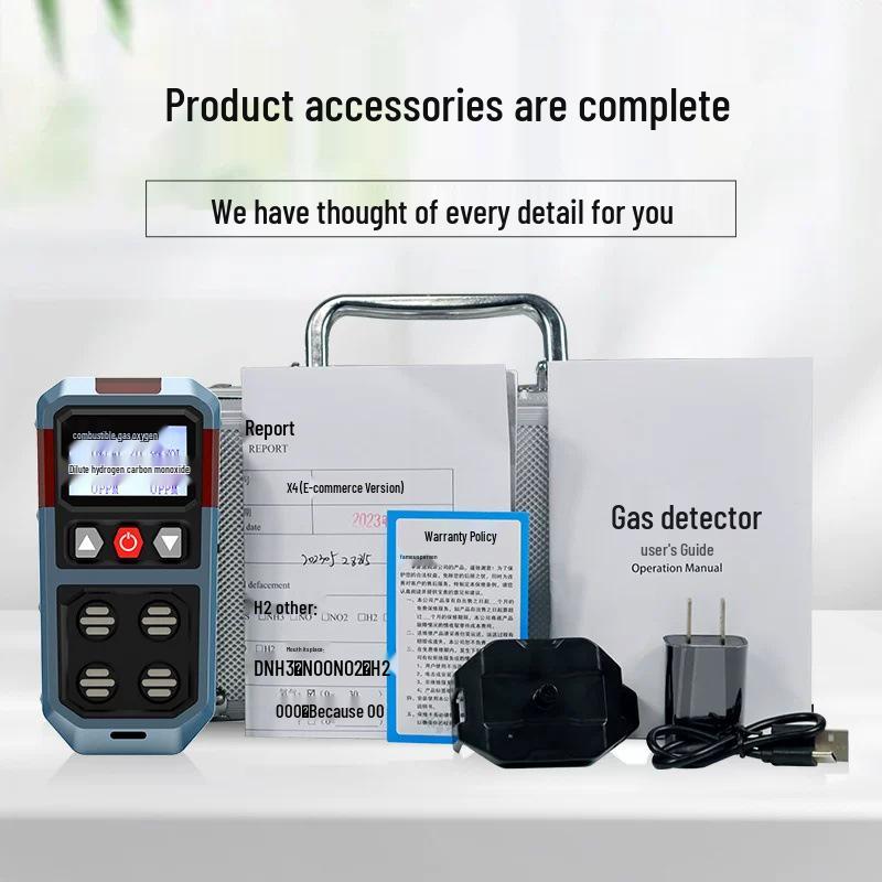BTQ-ABBJ-4 Multi-Gas Alarm: Oxygen, Hydrogen Sulfide, Carbon Monoxide Detector