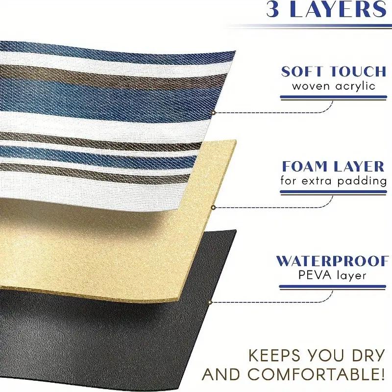 1pc Large Dual-Layer Nylon Picnic Blanket, Spring Summer Outdoor Handy Mat With Carry Handle, Ideal For Beach And Camping