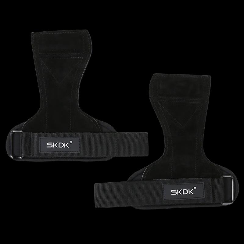 WEZHO Leather Weightlifting Straps with Wrist Support