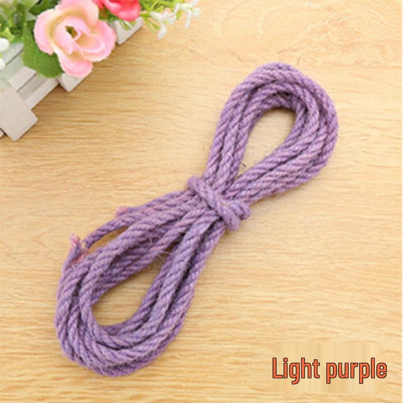 5mm Colored Sisal Rope for Cat Tree DIY, Handmade Hemp Rope for Ornaments, Tube Wrapping, and Flower Pot Decoration
