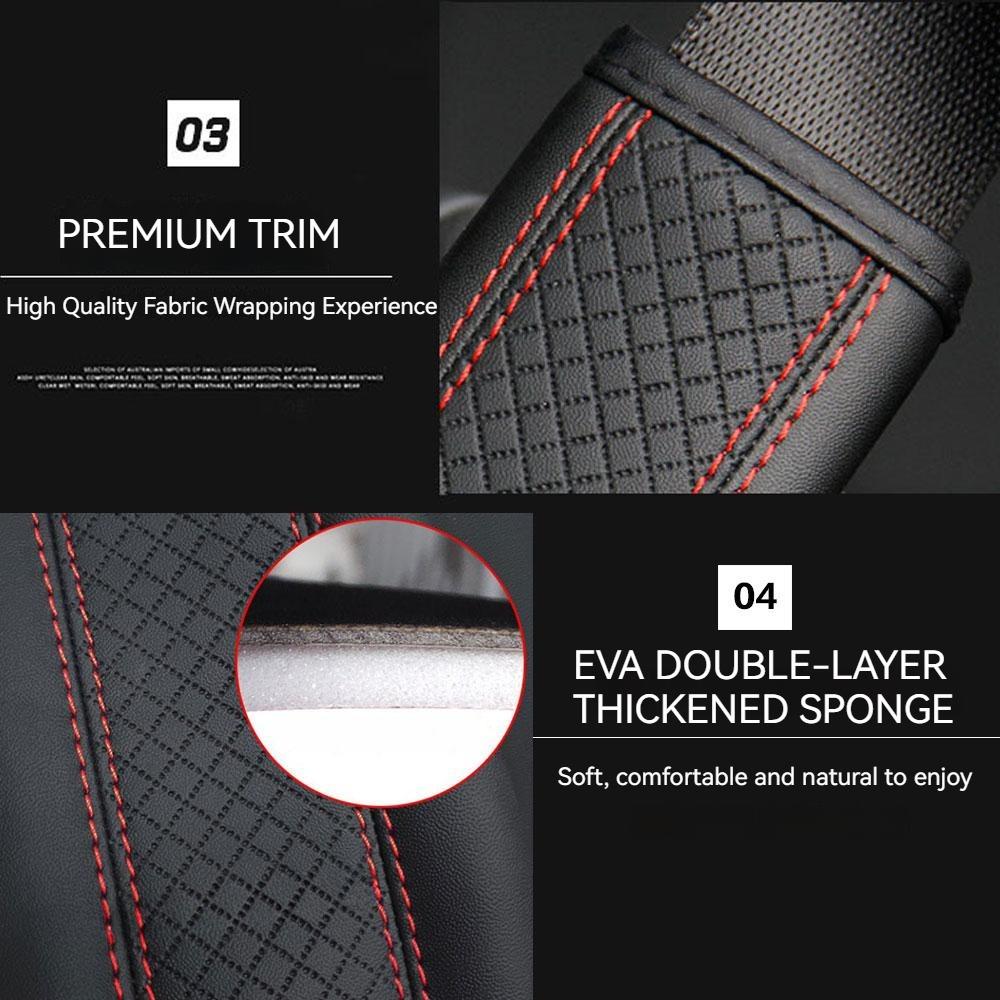 Seat Belt Pad Leather Seat Belt Covers More Comfort Driving Cushion Helps Protect Your Neck and Shoulders Suit for Car