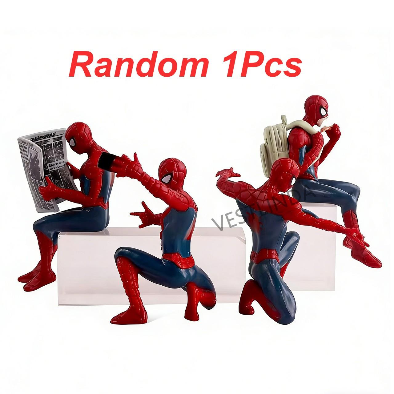 

1/4 шт. Модельная игрушка Marvel Супер Человек-паук Ручная работа Фигурка Действия Украшение Кино-аксессуар Коллекционная Рождественский Подарок ПВХ Безопасно для Детей Развлекательная Забавная