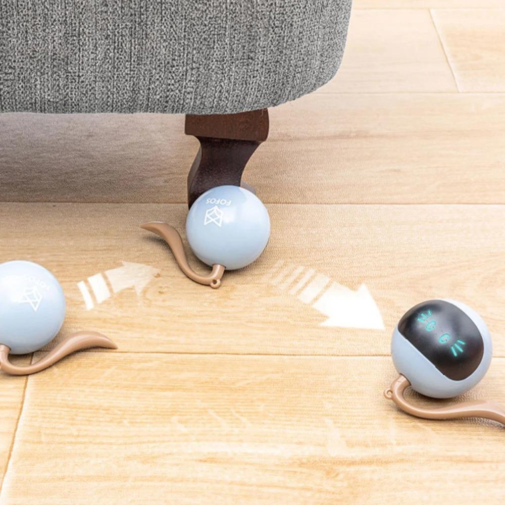 Automatic Interactive Cat Ball Toy-usb Rechargeable Self-rotating Exercise Toy With Smart Modes For Indoor Cats Dogs