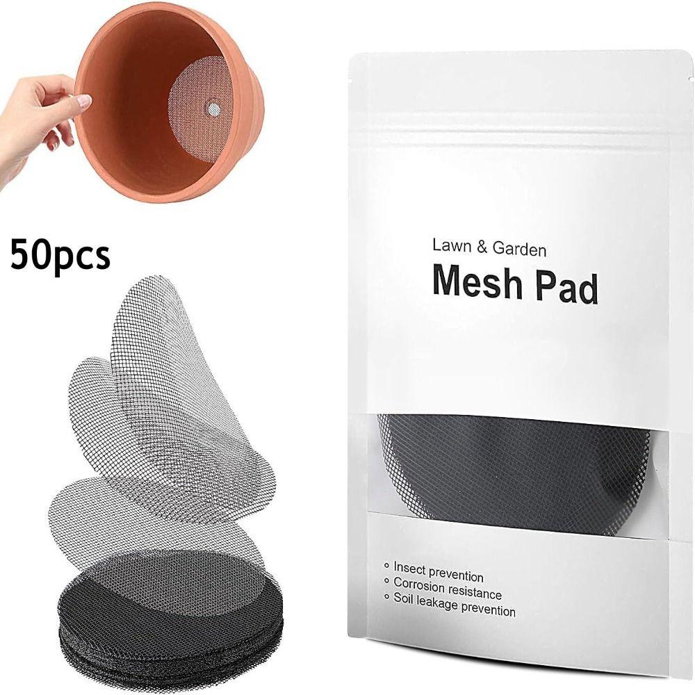 

Предотвратите потерю почвы, сетчатые подушечки для цветочных горшков, круглая сетка для садоводства в горшках для растений