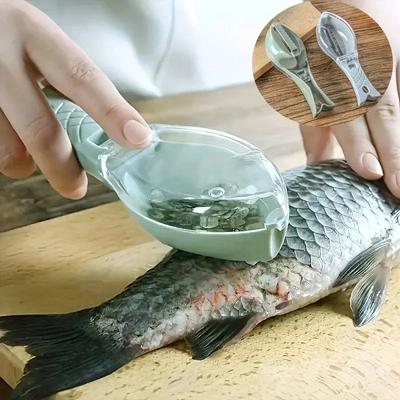 Fischschuppen Reiben Schaber Fisch Reinigungswerkzeug Schaben Waagen Gerät mit Abdeckung Home Küche Kochen Fisch Werkzeug Küchenwerkzeuge
