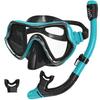 G2RISE SN02 Snorkel Set for Adults – Scuba Mask with Dry Snorkel, Diving Goggles, Anti-Fog, Spare Mouthpiece, and Comfortable Breathing Technology