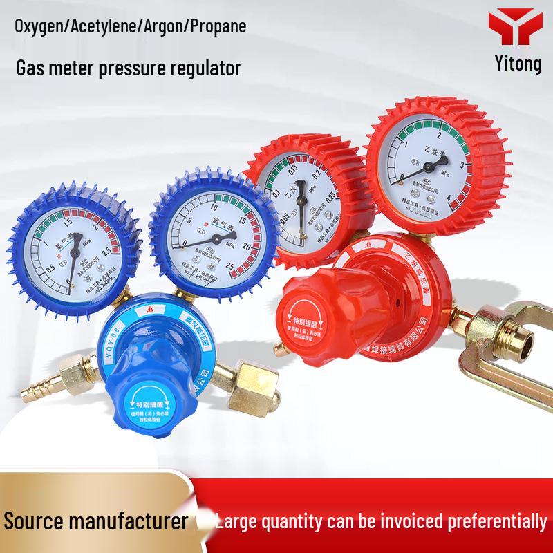 

Gas Meter Pressure Regulator: Oxygen, Argon, Propane, Acetylene with Cylinder Gauge YQY-08 Oxygen Gauge