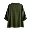 Women’s Fashion Solid Stand Collar Button Up Shirt Casual Loose Fit Top with Three Quarter Sleeves and Relaxed for Everyday Wear