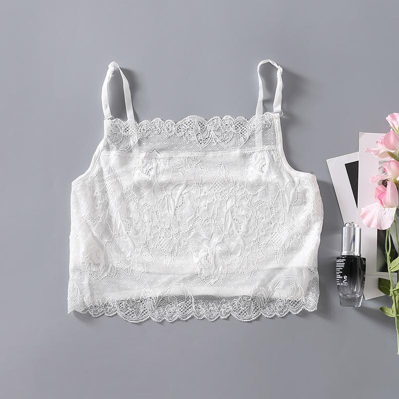 Summer Breathable Mulberry Silk Lace Camisole Versatile Tank Top