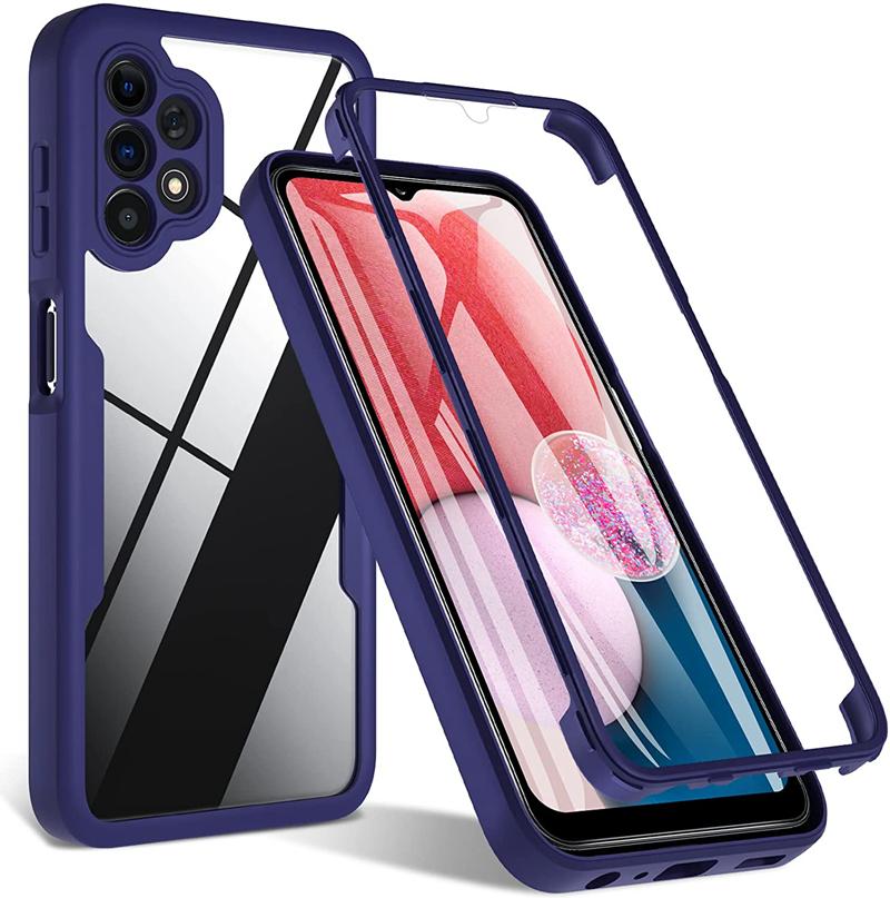 

360 Полный корпус Встроенный протектор экрана Пыленепроницаемый ударопрочный против царапин Тонкий бампер Защитный чехол для Samsung Galaxy A13 4G A13 5G A136 A135 Крышка