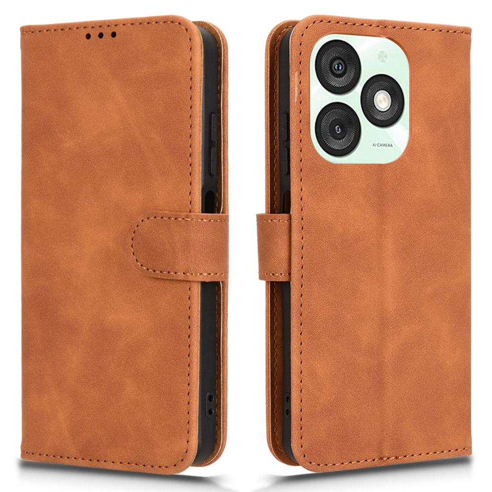 For itel A50 Case Anti-Scratch Skin-Touch Leather Wallet Phone Cover