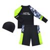 Boys' Fluorescent Long Sleeve Quick-Dry Split Swimsuit