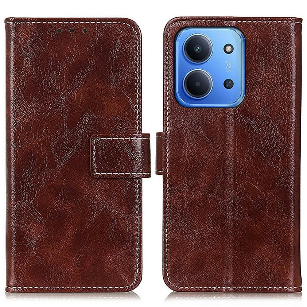 For Xiaomi Redmi 15C 5G (EU) (173mm)/15C 4G (EU) (173mm) Case Wallet Leather Phone Cover Crazy Horse Texture
