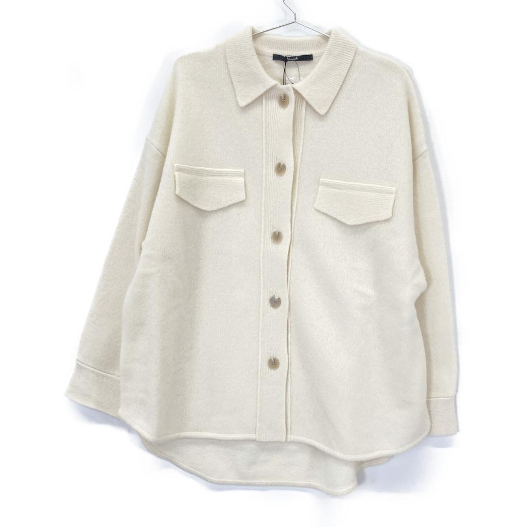 Munich  Ivory Non-Mule Plain Jersey Knit Shirt Tops OS IvoryUsed