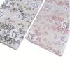 1 Stück Baumwoll-Leinen-Mischgewebe mit Blumenmuster, dekorativer Stoff für DIY-Projekte und Tischdeckenherstellung, Farbe: Pfingstrose