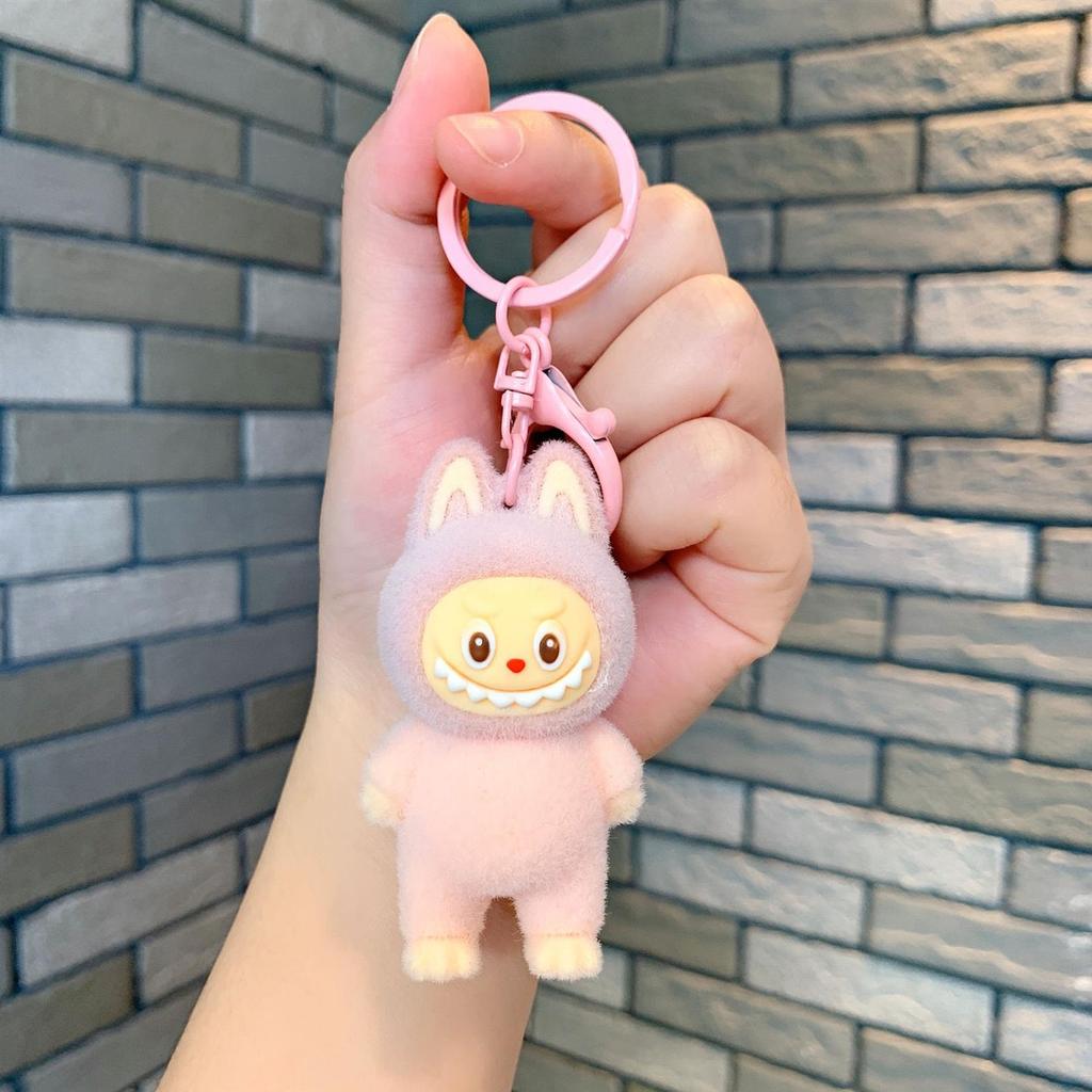 Kūrybingas animacinis drobės aksomo raktų pakabukas didelis porinis mielas kuprinės pakabukas lėlė dovana