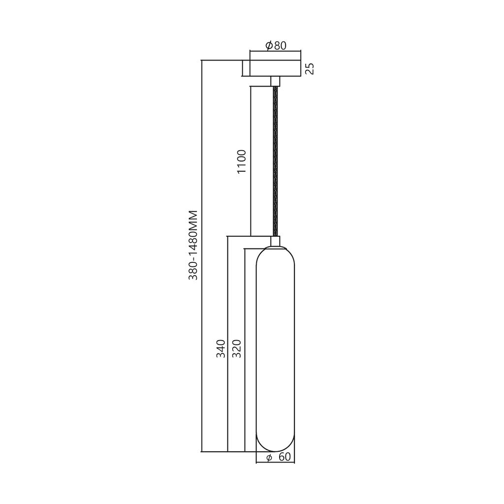 Lampa Wisząca Pax 1 G9 Złoty Milagro Ml0338