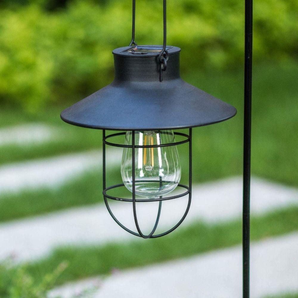 With Handle Iron Hanging Lamp Hanging Style Landscape Light Vintage Tungsten Filament Lamp Outdoor