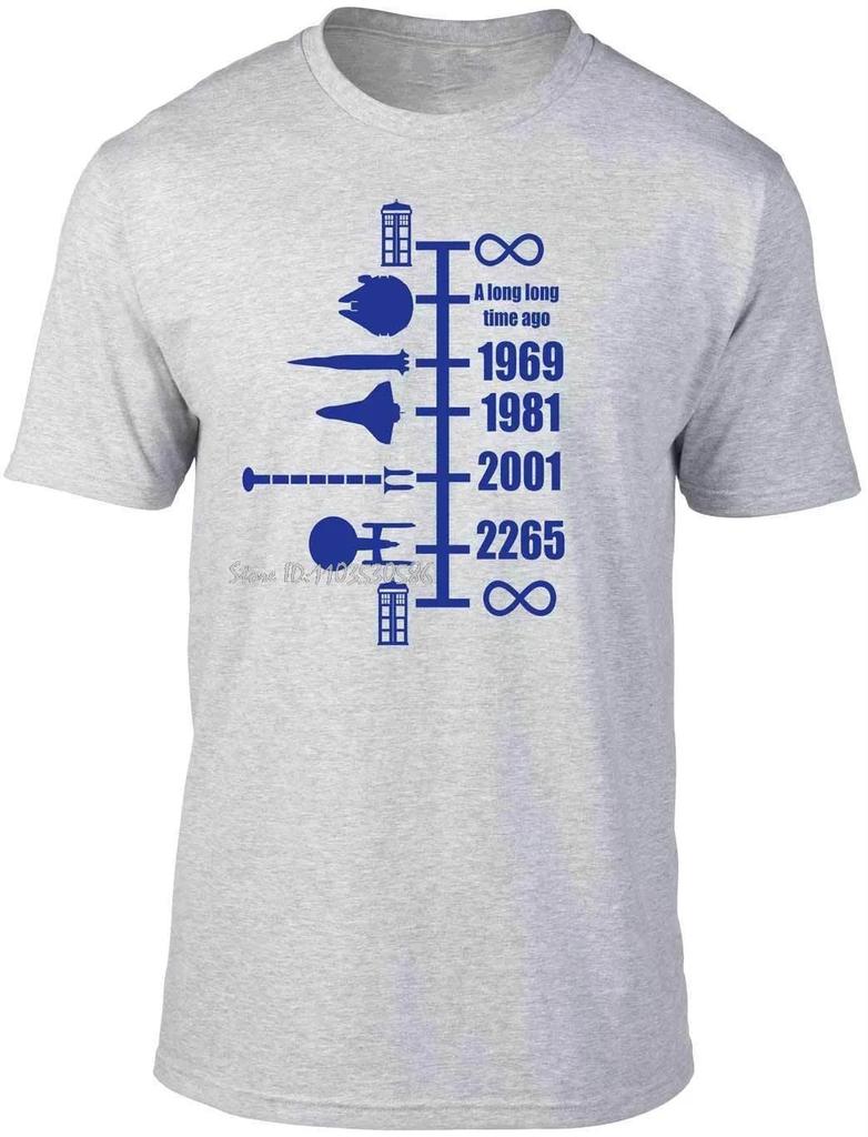 Funny Spaceship Timeline Classic Retro Film Cotton Tshirt Streetwear Oversized T-shirt CasualunisexClothing Unisex Tops Tees